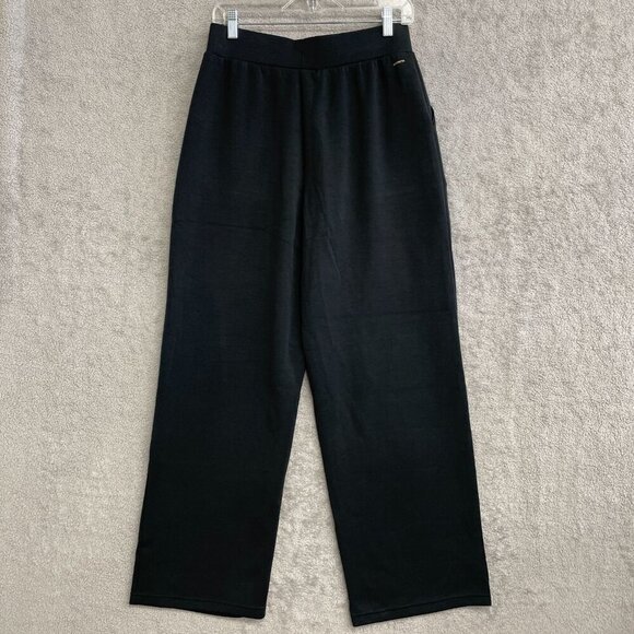 NEW Mondetta Women's M Ultra-Soft Wide Leg Pants Black Polyester - Picture 3 of 9